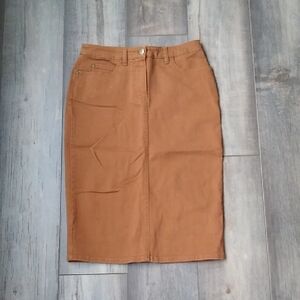 Pure Collection Camel Pencil Skirt